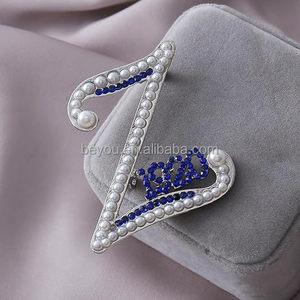 ZPB Zeta 1920 Soror argento lettere greche spilla perla spilla gioielli regali donne più belle - Product Image 2