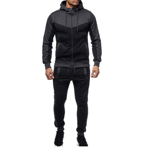Custom Sweatpants and Hoodie Set Full Zip Color Block Workout Sports Track <b>Suit</b> Tracksuits <b>Men</b> Jogging Fitness Running - Product Image 6