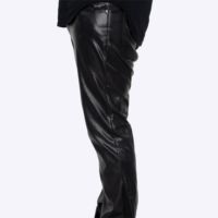 Pantalon évasé en cuir élégant pour hommes-Pantalon rétro à fond cloche de haute qualité pour une tenue à la mode et décontractée
