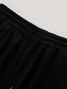 Short de gym en coton avec logo personnalisé pour hommes Short de sport respirant streetwear tricoté uni de différentes couleurs décontracté et confortable - Product Image 5