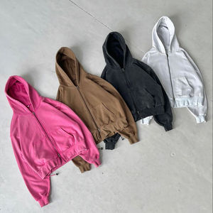 Sudaderas con capucha de la mejor calidad French Terry con diseño de cremallera para la temporada de invierno - Product Image 4