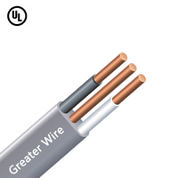 Kabel Bangunan Berisolasi PVC Tembaga Murni Berlapis Nilon Datar 600V 6/2 6/3 8/2 8/3 10/2 10/3 12/2 12/3 14/2 14/3 UF-B