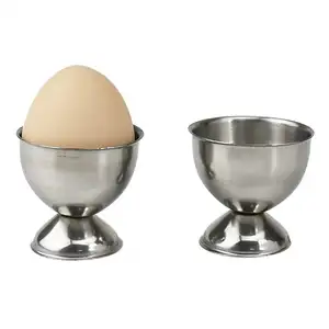 प्रत्यक्ष फैक्टरी बिक्री स्टेनलेस स्टील अंडा कप गोल्ड अंडा धारक सेट हार्ड नरम उबले अंडे रसोई उपकरण स्वनिर्धारित लोगो