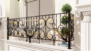 พบกับราวระเบียงเหล็กที่มีสไตล์ด้วยราวระเบียงเหล็กศิลปะที่นำความสง่างามความทนทานและเสน่ห์มาสู่บ้าน - Product Image 6