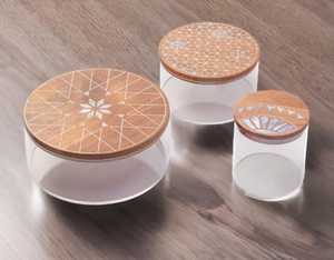 Elegante Decoración para Eid y Ramadán para Hogares de Oriente Medio, Caja de Almacenamiento de Acrílico de Lujo con Incrustaciones de Nácar y Acabado de Laca de Chocolate - Product Image 5