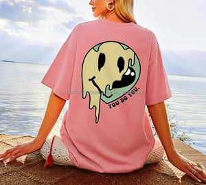 Unisex <b>Acid</b> Wash <b>Drop</b> Shoulder Casual T-Shirt 100% Cotton Long Waseem Impex High Street Design Solid Pattern Jersey Fabric - Product Image 3