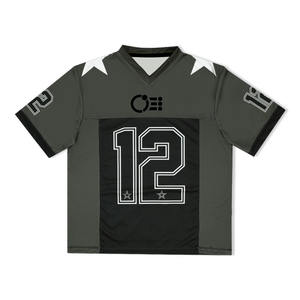 Boxy Fit Mesh Football American Jersey Retro Streetwear Camiseta deportiva de gran tamaño y recortada para adultos Tallas grandes Transpirable - Product Image 4