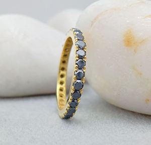 Anillo de Bodas de Oro Real de 10K 18K Certificado de Salida de fábrica, joyería de diamantes de moissanita de corte negro para mujer, aniversario de compromiso - Product Image 5