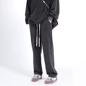 Pantalon de survêtement baggy taille moyenne fabriqué en usine respirant décontracté motif droit vêtements de qualité pro - Product Image 5