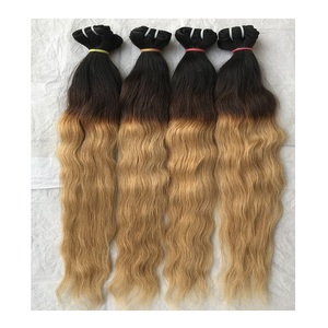 Extensions de Cheveux Ondulés Ombrés 22 pouces Qualité Supérieure 12A, Nouveaux Cheveux Vierges Indiens du Temple de Cambodge, Vente en Gros, Fournisseur Indien - Product Image 1
