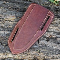 Funda de Cuero Hecha a Mano para Cuchillo, Diseño Grabado de Leopardo, Estilo Industrial, Ajustable, Acabado de Alto Brillo, para Cocina