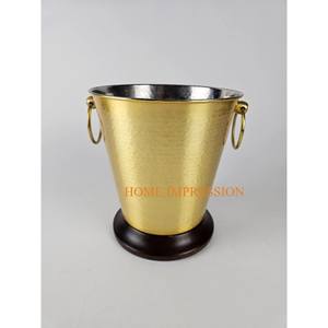 ถังใส่ไวน์โลหะขัดเงาทำจากทองแดงดีไซน์ด้วยค้อนถังน้ำแข็งแชมเปญโลหะขนาดใหญ่หรูหราสไตล์แฟนซี - Product Image 5