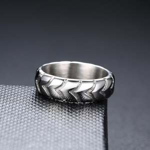 แหวนแฟชั่นผู้ชายสเตนเลสสตีลชุบทองคำสีกุหลาบเจลิยา - Product Image 6