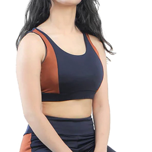 Soutien-gorge de sport personnalisé avec logo, bretelles en Y élégantes, rembourré, maintien moyen, élastique, respirant, antibactérien, sans coutures - Product Image 5