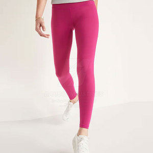 Wholesale Ladies High Waist Elastic Waist Solid Comfortable Seamless Eco-Friendly Breathable Full Length Gym Leggings <b>Customized</b> - Product Image 2