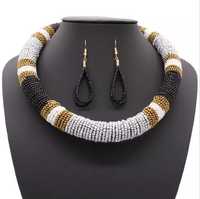Ensemble fantaisie de collier ras du cou en résine perlée, design moderne, chaîne à maillons de luxe, style tendance, bijoux de mode pour femmes, fêtes, mariages