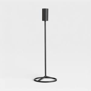 Juego de Portavelas de Metal Negro Mate con Base Giratoria Clásica para Decoración de Interiores Moderna y Tradicional - Product Image 1