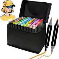 262 48 60 Couleurs Marqueurs à l'alcool à double pointe Marqueurs de croquis pour adultes Enfants Livre de coloriage Marqueurs d'art Dessin