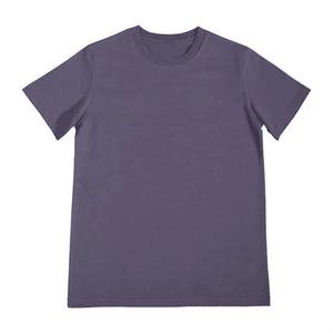 Camiseta Casual de Manga Corta con Cuello Redondo, Oversize, de Felpa 100% Algodón, con Logotipo Frontal Bordado Personalizado, Efecto Desgastado y Decolorado al Sol para Hombre - Product Image 5