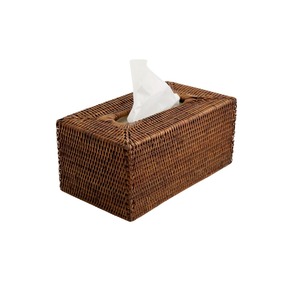 Rectangular <b>rattan</b> tissue box Handmade <b>Storage</b> Box Eco-Friendly Natural Home and Home Decor Wholesale from Vietnam - Product Image 1