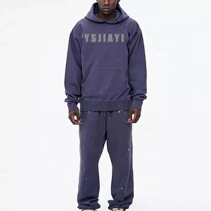 Vêtements de jogging lourds Sweatshirts Impression personnalisée hommes pull à capuche sweat à capuche brodé surdimensionné - Product Image 5