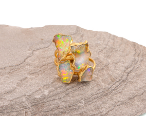 <b>Rings</b> for Women Raw <b>Opal</b> <b>Ring</b> 925 Sterling Silver Fine Jewelry Natural Gemstone <b>Rings</b> Wholesale Bulk Fine Jewelry Valentine Gift - Product Image 4