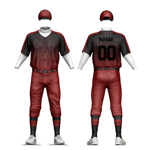 Ensemble uniforme de baseball unisexe respirant avec maillot et pantalon imprimés pour entraînement d'équipe et matchs de ligue – Tenue sur mesure - Product Image 1