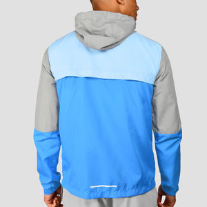 แจ็กเก็ตกันลมของผู้ชายเสื้อแจ็คเก็ตผ้าแคนวาสสีติดโลโก้ด้านหน้า - Product Image 2