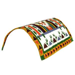 Couverture de selle western classique personnalisable, durable, colorée, en laine et coton, avec doublure en polycoton, fourniture directe d'usine, OEM - Product Image 4