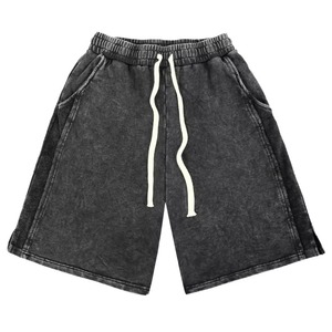 2025 Camiseta personalizada y conjunto corto Streetwear Vintage Acid Wash Sun Faded Boxy Conjuntos de camisetas de gran tamaño para hombres - Product Image 6