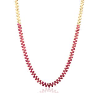 Vente en gros de collier ras du cou en or pur 18 carats bijoux en or faits à la main en rubis naturel taille poire pierres précieuses bijoux fins pour mariage - Product Image 1