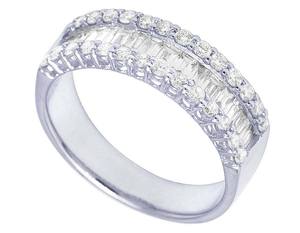 Joyería de lujo con diamantes de Plata de Ley 925 redonda y Baguette Moissanite, anillos de banda de diamantes para mujer - Product Image 3