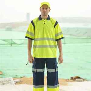 เสื้อโปโลสะท้อนแสงสำหรับงานฤดูหนาวแบบ Hi Vis ANSI Class 2 สำหรับผู้ชาย พร้อมไฟ LED  ผ้าโพลีเอสเตอร์ 100% แขนสั้น ระบายอากาศได้ดี - Product Image 6