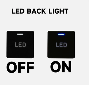 สวิตช์เปิดปิดไฟ12V AUX แบบสี่เหลี่ยมสวิตช์ปุ่มกด LED สำหรับ <span class=keywords><strong>Isuzu</strong></span> <span class=keywords><strong>D</strong></span>-<span class=keywords><strong>MAX</strong></span> MAZDA BT50 2021-24กล่องเกียร์คอนโซลกลาง - Product Image 2