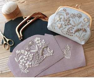 HAIGH BAGS Embroidery Bohemian Style Square <b>Pearl</b> Chains Hand <b>Clutch</b> Purses Fancy Design Lining Wholesale - Product Image 3