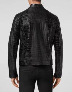 Veste formelle de luxe pour hommes enduite de cuir solide avec fermeture à glissière Streetwear élégant et vente en gros d'OEM - Product Image 6