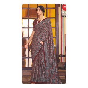 Saree en satin japonais à la mode pour femmes élégantes drapé confortable et tissu brillant lisse pour les fêtes - Product Image 3