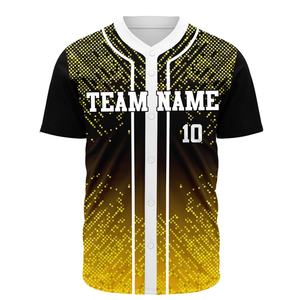 Maillot de baseball anti-humidité, styles à deux boutons, manches courtes, col en V, grandes tailles, pour hommes et femmes, softball, logo personnalisé - Product Image 1