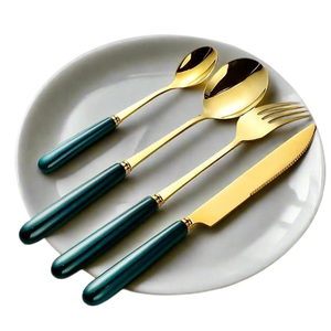 Juego de Cubiertos de Lujo - Verde - Product Image 3