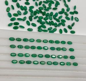 Lote al por Mayor de Piedras Preciosas de Esmeralda Verde Natural de 5x3 mm, Corte Ovalado, Piedras Sueltas para Joyería, Envío Gratis desde India - Product Image 3