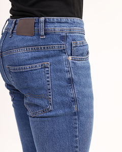 Regular Fit Formal Solid Fashion Denim Straight Long Pant <b>for</b> Men Mid Blue Denim <b>Jeans</b> Slim Fit Stretch Straight Fit <b>Jeans</b> - Product Image 3