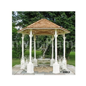 Vente chaude Top Meilleure Qualité Gazebo En Métal Blanc Gazebo De Jardin Décoratif Pour Jardin Cour Patio Décor - Product Image 5