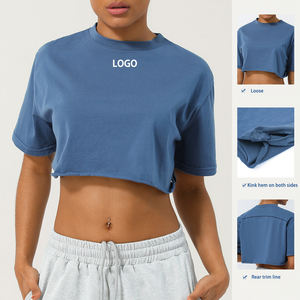 Top corto para deportes al aire libre para mujer para baile, correr, yoga, transpirable y de secado rápido, Top deportivo - Product Image 3