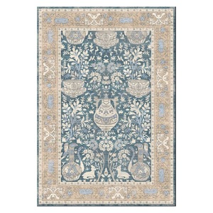 <b>RUGS</b> DEPOT LXDP-0173 Wholesale Grey Silver Traditional Medallion Digital Printed Machine Washable Chenille Area <b>Rug</b> <b>Non</b> <b>Slip</b> - Product Image 1
