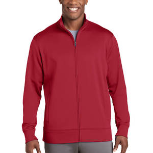 Lightweight Fashion Fleece Full Zip Hooded Wholesale Sweatshirt True <b>Red</b> <b>Hoody</b> - Product Image 4