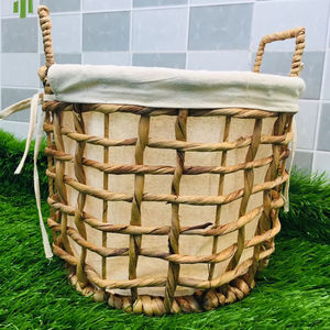 Wholesale Handicraft Handmade <b>Picnic</b> Water Hyacinth <b>Basket</b> Storage ECO Friendly From Vietnam Best Supplier - Product Image 1