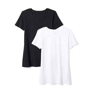 Venta al por mayor de alta calidad deporte 100% algodón en blanco verano mujeres camiseta femenina camisetas blancas personalizadas mujeres camisetas OEM servicio - Product Image 6