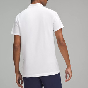 Polo de Golf Blanco de Secado Rápido para Hombre, con Cuello Alto y Bordado Personalizado - Product Image 3