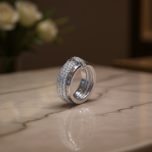 Bague de fiançailles en diamant naturel taille brillant rond pour femme, taille 54, 200g, bijoux de luxe - Product Image 3