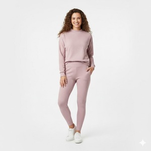 Sudadera Larga de Invierno con Cuello Alto y Hombros Caídos, Estilo Francés, Personalizada, Ecológica, 380g, Algodón de Alta Calidad, Talla Grande para Mujer - Product Image 2